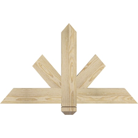 Ekena Millwork Kennewick Rough Sawn Timber Gable Bracket, Douglas Fir, 36"W x 21"H x 2"D x 4"F, 14/12 Pitch GBW036X21X0204KEN00RDF